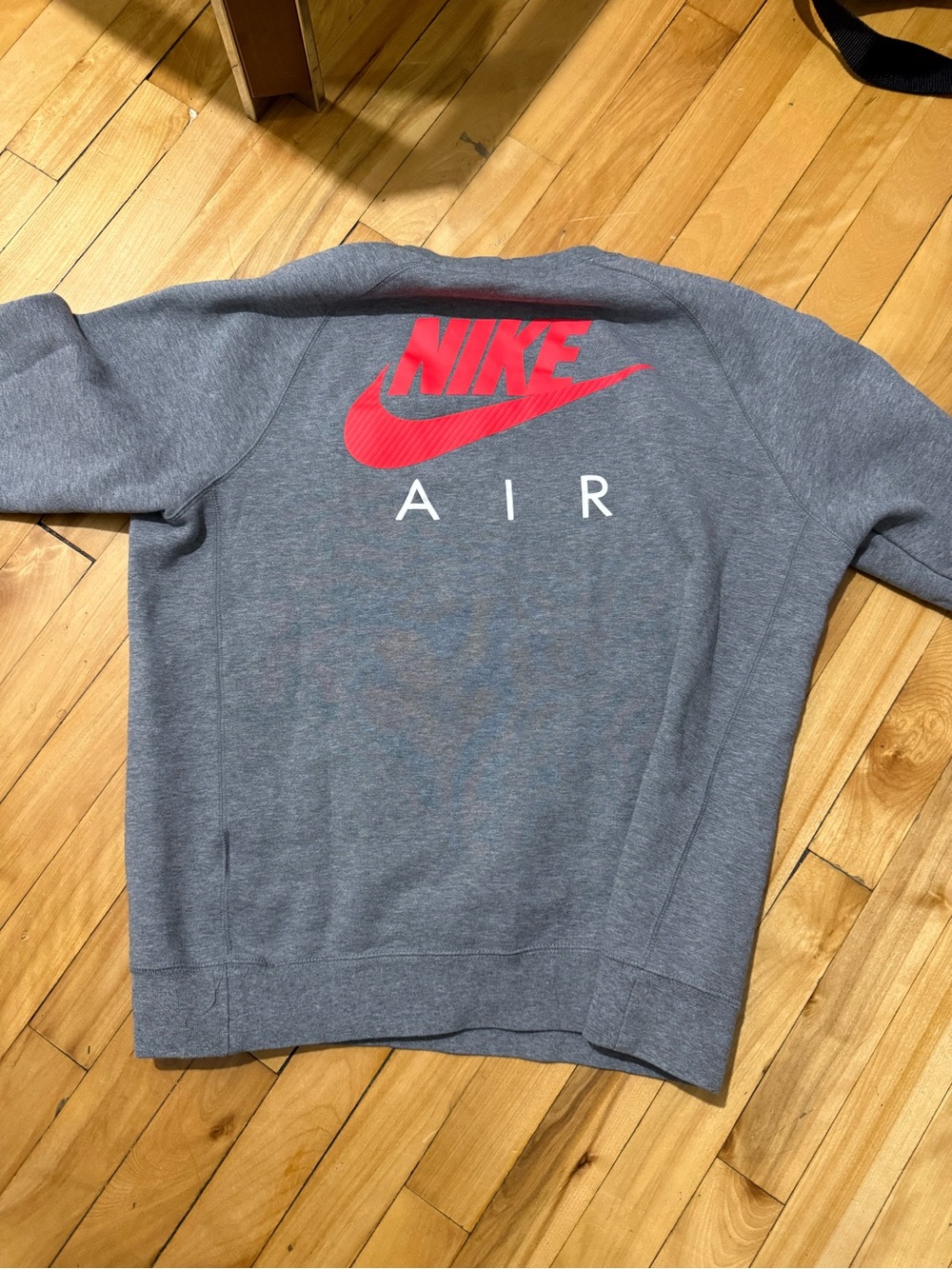 Nike Crewneck Sweatshirt in Gray with Red Logo
